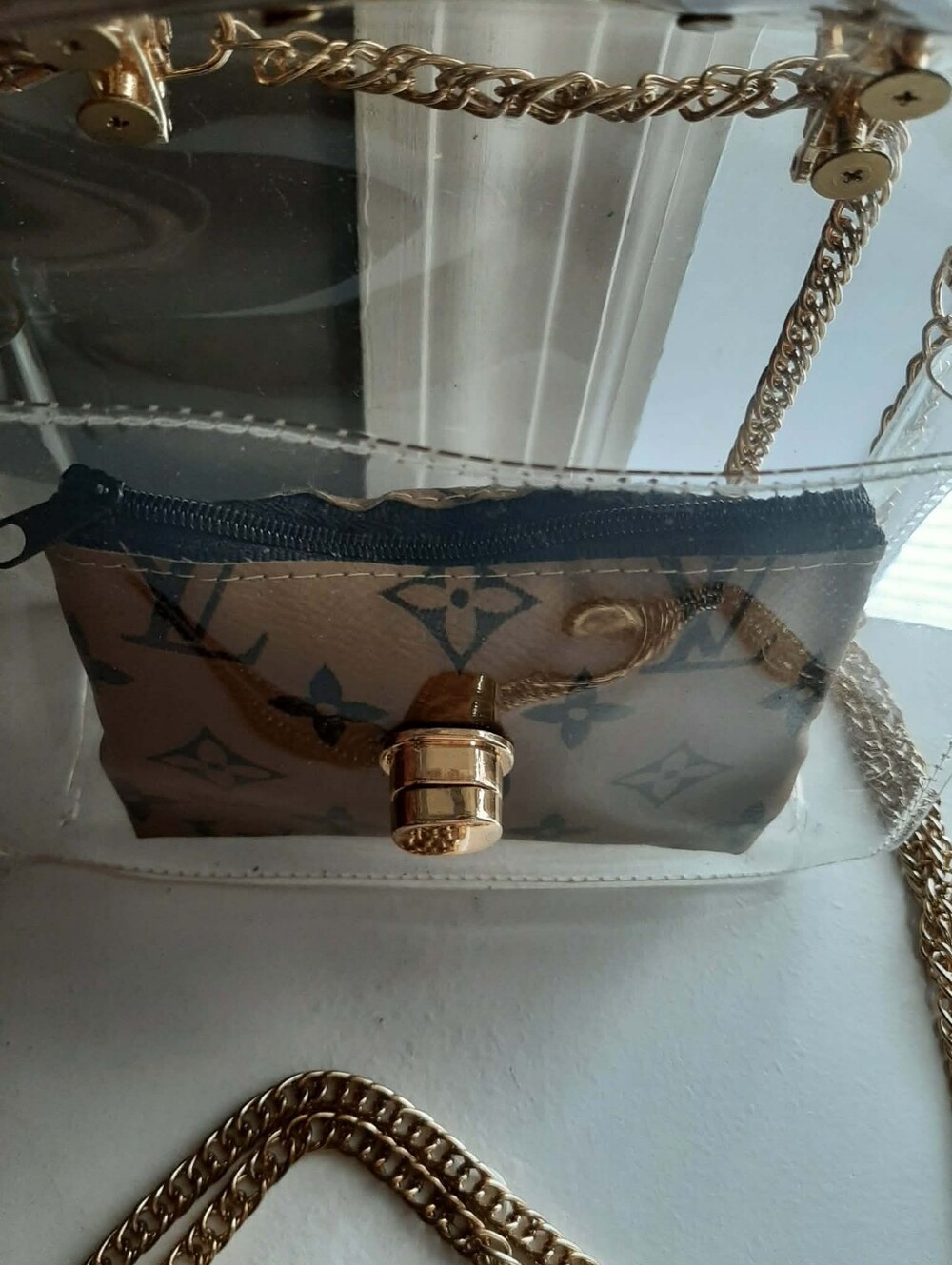 THE UNBRANDED BRAND "Up Cycled "Lil LuLu" Transparent Clutch - Picture 5 of 12